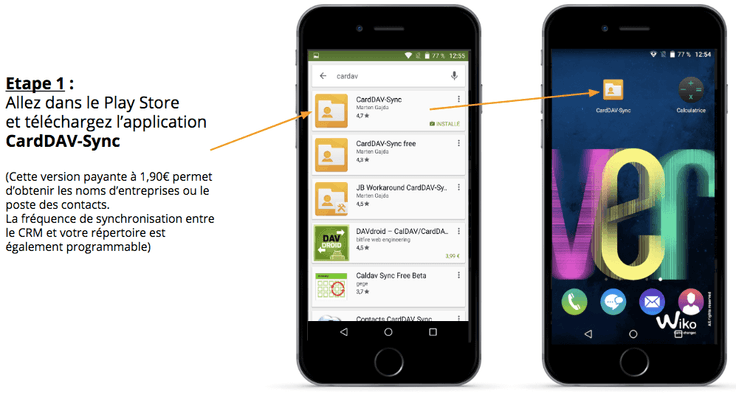 Synchronisation des contacts - CRM - Synchroniser mes contacts CRM blgCloud sur mon téléphone iOS ou Android