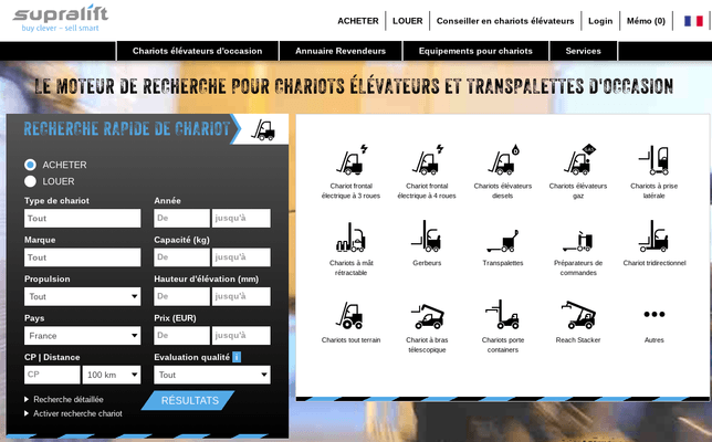 Places de marché - Matériel agricole - SUPRALIFT